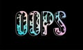 slogan oops phrase graphic vector leopard Print Fashion lettering