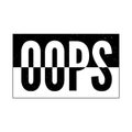 Slogan OOPS phrase graphic vector Print Fashion lettering calligraphy