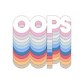 Slogan OOPS phrase graphic vector Print Fashion lettering calligraphy