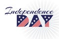 Slogan vector print for celebration design 4 th july in vintage style on white background with text Independence day