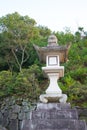 Slone lantern at Itsukushima Shrine at Miyajima island Royalty Free Stock Photo