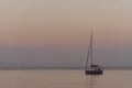 Sloop sail boat in the sea Royalty Free Stock Photo