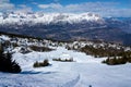 Slope in Monte Bondone in winter Royalty Free Stock Photo