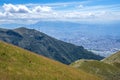 Slope of the Pichincha mountain with Quito in the background