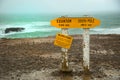 Slope point sign in New Zealand Royalty Free Stock Photo