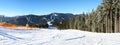 The slope's panorama of Bukovel ski resort