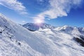 Slope on skiing resort, Alpe di Mera, Italy Royalty Free Stock Photo