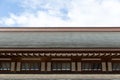 Slope wooden roof in Japanese Shrine Temple Royalty Free Stock Photo