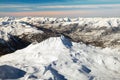 Slopes of Les Arcs ski resort Royalty Free Stock Photo