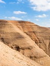 Slopes of sedimentary mountain in Jordan