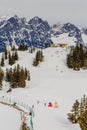 On the slopes of the ski resort Scheffau.Tyrol