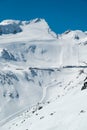 Slopes of Solden ski resort on a sunny day, Solden, Austria, Europe Royalty Free Stock Photo