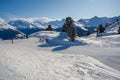 Slopes of the Veysonnaz ski resort