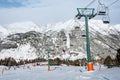 Slopes of Winter Resort El Tarter in Andorra Royalty Free Stock Photo