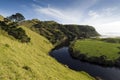 Sloping Farmland with a river on the West coast of