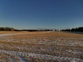 The sloping field in winter