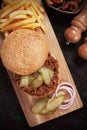 Sloppy joes, ground beef burger sandwich