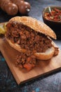 Sloppy Joes ground beef sandwich Royalty Free Stock Photo