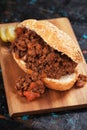 Sloppy joes, ground beef sandwich Royalty Free Stock Photo