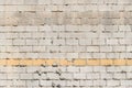 Sloppy mortar joints, concrete block wall Royalty Free Stock Photo