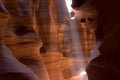 Slot Canyon Sunbeam Royalty Free Stock Photo