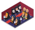 Slot Casino Isometric Composition