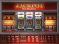 Slot machine in a casino. Onliine casino and gambling background