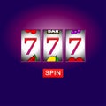 Slot machine casino vector spin Royalty Free Stock Photo