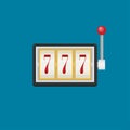 Slot machine in Flat style. vector illustration Royalty Free Stock Photo