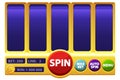 Slot machine games screen, online casino gambling. Royalty Free Stock Photo