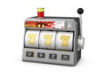 Slot machine with jackpot, Casino concept, 3d Illustration