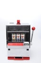 Slot machine and jackpot three seven Royalty Free Stock Photo