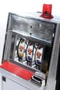 Slot machine and jackpot three seven Royalty Free Stock Photo