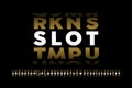 Slot machine style font Royalty Free Stock Photo