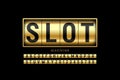 Slot machine style font Royalty Free Stock Photo