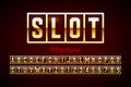 Slot machine style font Royalty Free Stock Photo