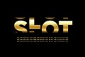 Slot machine style font Royalty Free Stock Photo