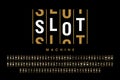 Slot machine style font Royalty Free Stock Photo