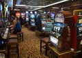 Slot machines in the casino on a cruise ship Royalty Free Stock Photo