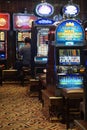 Slot machines in the casino on a cruise ship Royalty Free Stock Photo