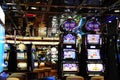 Slot Machines - Casino Room - Cash Games Royalty Free Stock Photo
