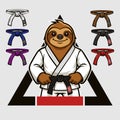sloth bjj Royalty Free Stock Photo