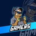 Sloth Gaming Vector Icon Illustration. Animal Icon Concept Playing Game with Cute Pose