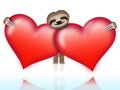 Sloth on Valentines Day