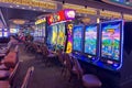 Slots machines for playing games in Wistar casino. Royalty Free Stock Photo