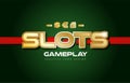 slots word text logo banner postcard design typography Royalty Free Stock Photo