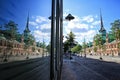 Slotsholmen, view with the window reflection on a famous Old Stock Exchange -BÃÆÃÂ¸rsen. The tower with 