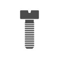 Slotted head bolt line icon