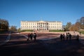 Slottsplassen Square Oslo Norway with Royal Palace Building Royalty Free Stock Photo