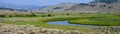 Slough Creek in a sagebrush landscape, Yellowstone National Park, USA Royalty Free Stock Photo